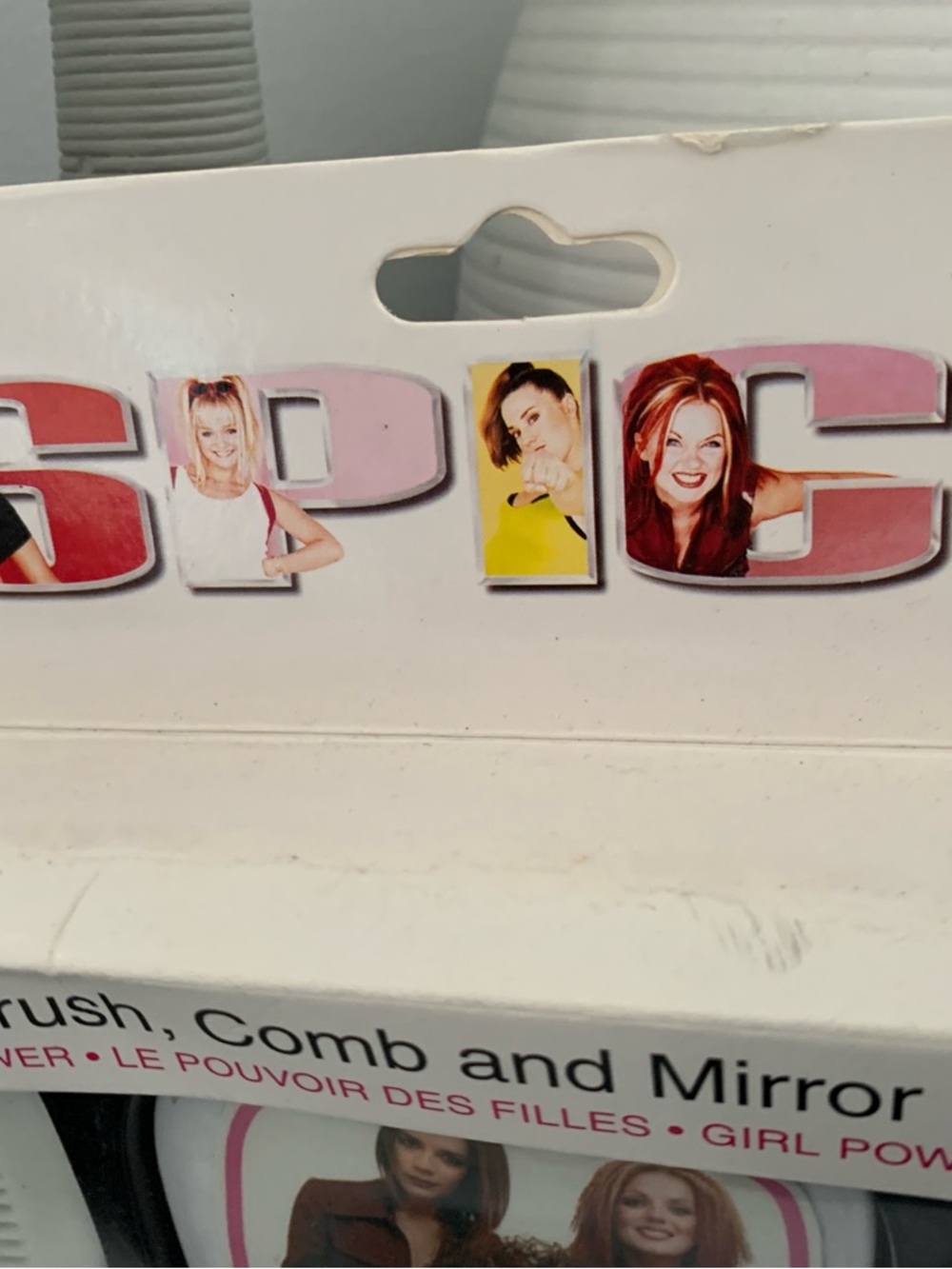 💜❤️💛💙🧡. RARE !! Spice Girls Brush, Comb & Mirror Set - White - Dead Stock - Picture 7 of 8
